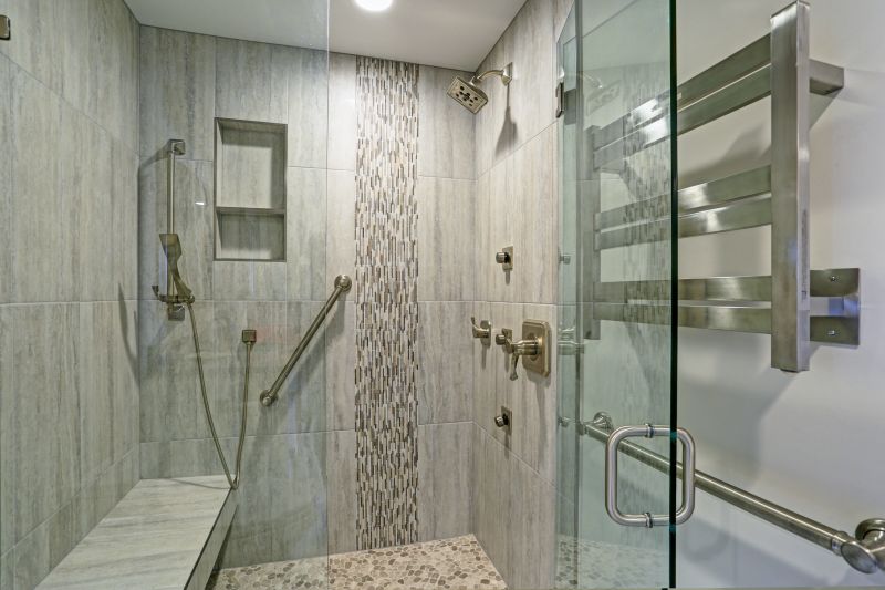 Walk-in Shower with Built-in Shelves